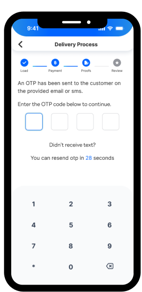 OTP verification for secure delivery