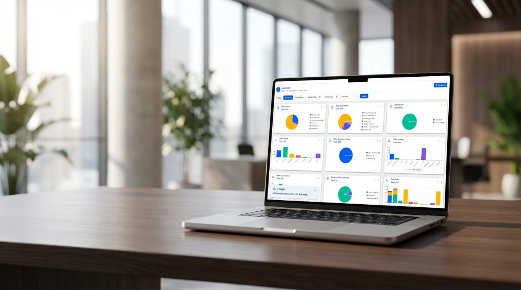 Reports & Analytics — fleet performance, order status, trends & hub analytics